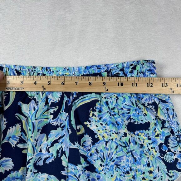 Lilly Pulitzer Ocean Trail XXS Shorts Luxletic Blue Mermaid Gym Running - Picture 5 of 6